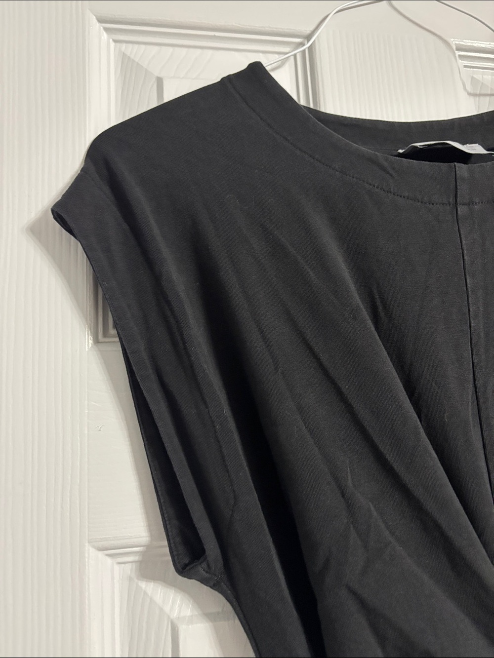 Modern Citizen Fei Tie-Front Organic Cotton Midi Dress in Black Size Medium - Picture 9 of 12